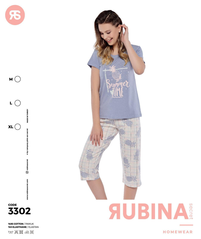 Пижама Disneyopt (M-XL) 3302 l.blue (лето)