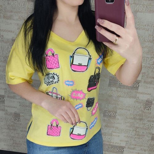 Футболка Shipi (S-L) 024 yellow (лето) Shipi 024 yellow