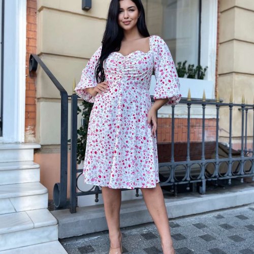 Платье Arina (42-56) 1383 white (деми) Arina 1383 white