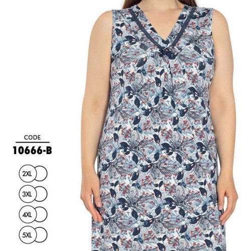 Ночнушка Disneyopt (2XL-5XL) 10666B blue (лето) Disneyopt 10666B blue