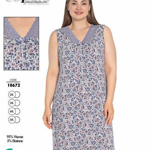 Ночнушка Disneyopt (2XL-5XL) 10672 blue (лето) Disneyopt 10672 blue
