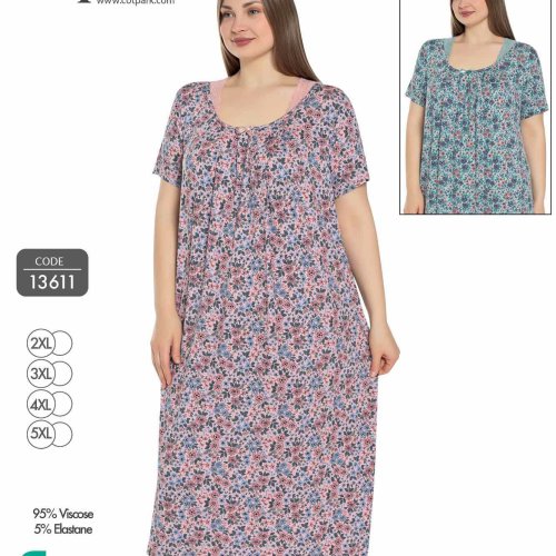 Ночнушка Disneyopt (2XL-5XL) 23611 pink (лето) Disneyopt 23611 pink