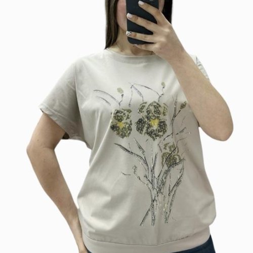 Футболка G.L.S.A (46-54) 25026 beige (лето) G.L.S.A 25026 beige