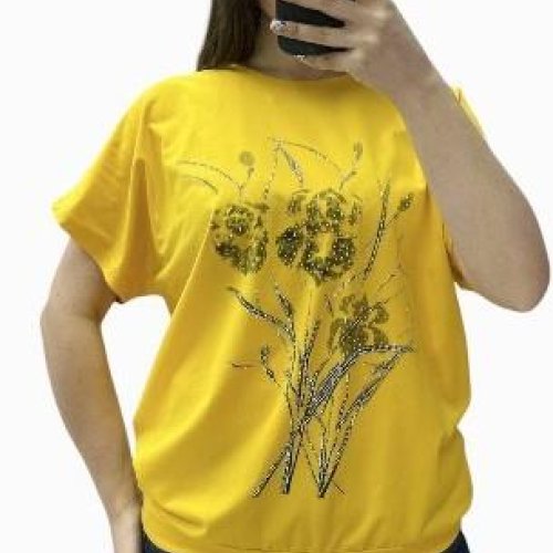 Футболка G.L.S.A (46-54) 25026 yellow (лето) G.L.S.A 25026 yellow
