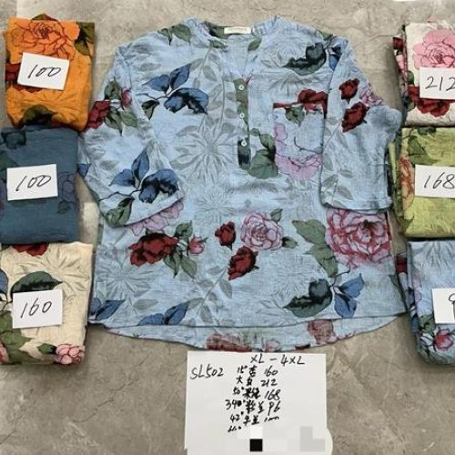 Рубашка Шаолинь (XL-4XL) SL502-168 mint (лето) Шаолинь SL502-168 mint