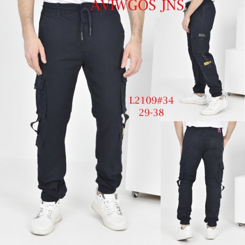 Джинсы God Baron (29-38) L2109 blue (лето) God Baron L2109 blue