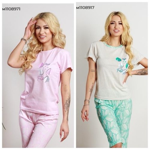 Пижама Dra Gon (S-2XL) 1108917 l.blue (лето) Dra Gon 1108917 l.blue