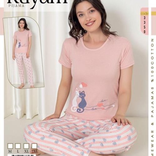 Пижама Dra Gon (M-2XL) 3350 pink (лето) Dra Gon 3350 pink