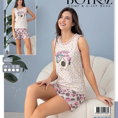 Пижама Dra Gon (S-2XL) 40037 white (лето) Dra Gon 40037 white