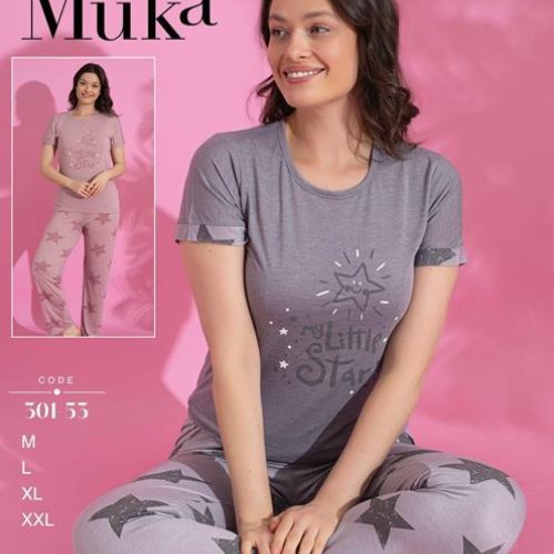 Пижама Dra Gon (M-2XL) 501-55 grey (лето) Dra Gon 501-55 grey