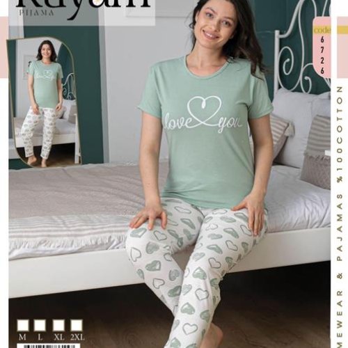 Пижама Dra Gon (M-2XL) 6726 mint (лето) Dra Gon 6726 mint