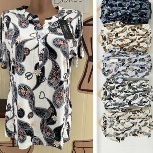 Блузка Ileana (M-3XL) IL41 milk (лето) Ileana IL41 milk