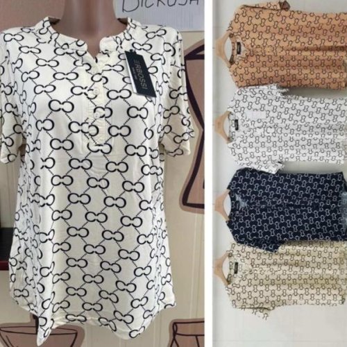 Блузка Ileana (M-3XL) IL51 navy (лето) Ileana IL51 navy
