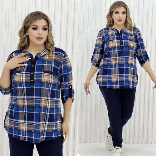 Блузка Ileana (54-64) IL92 blue (лето) Ileana IL92 blue