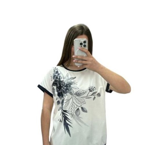 Футболка Ekvato (48-56) 25220 white-black (лето) Ekvato 25220 white-black
