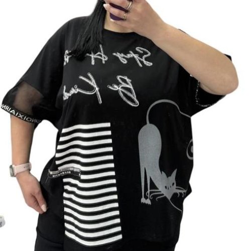 Футболка Ekvato (52-56) 25317 black (лето) Ekvato 25317 black