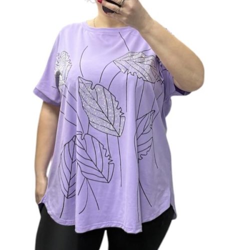 Футболка Anna&Vika (54-64) 25009 lilac (лето) Anna&Vika 25009 lilac
