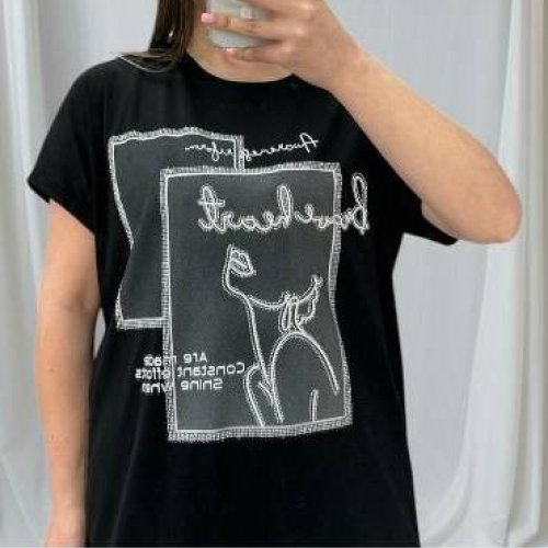 Футболка LeVisha (L-2XL) 25314 black (лето) LeVisha 25314 black