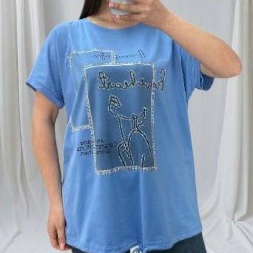Футболка LeVisha (L-2XL) 25314 l.blue (лето) LeVisha 25314 l.blue