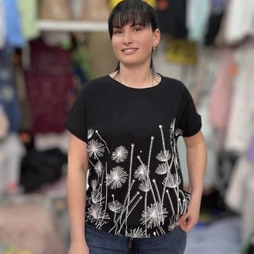 Футболка Shipi (L-2XL) 25303 black (лето) Shipi 25303 black