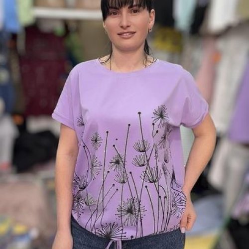 Футболка Shipi (L-2XL) 25303 lilac (лето) Shipi 25303 lilac