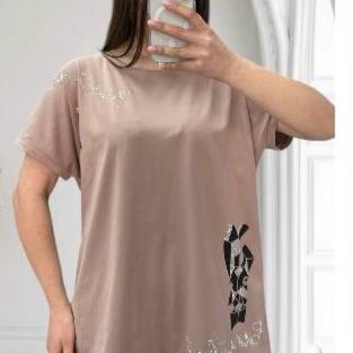 Футболка Shipi (L-2XL) 25308 beige (лето) Shipi 25308 beige