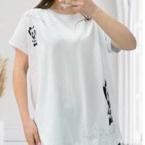 Футболка Shipi (L-2XL) 25308 white (лето) Shipi 25308 white