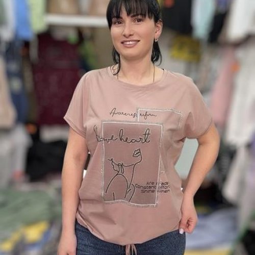 Футболка Shipi (L-2XL) 25314 brown (лето) Shipi 25314 brown