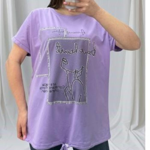 Футболка Shipi (L-2XL) 25314 lilac (лето) Shipi 25314 lilac