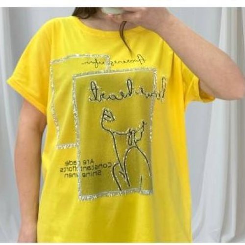 Футболка Shipi (L-2XL) 25314 yellow (лето) Shipi 25314 yellow