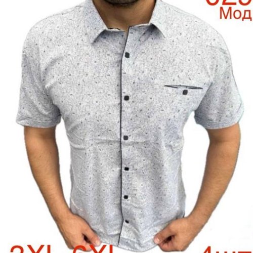 Рубашка Надийка (3XL-6XL) 029 l.grey (лето) Надийка 029 l.grey