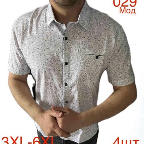 Рубашка Надийка (3XL-6XL) 029 white (лето) Надийка 029 white
