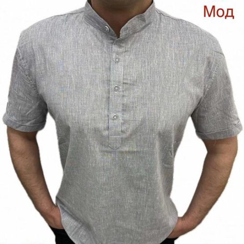 Рубашка Надийка (L-3XL) 33 grey (лето) Надийка 33 grey