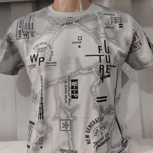 Футболка Panda (S-2XL) 1757 l.grey (лето) Panda 1757 l.grey
