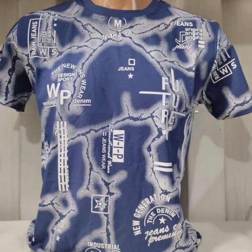 Футболка Panda (M-2XL) 1760 blue (лето) Panda 1760 blue