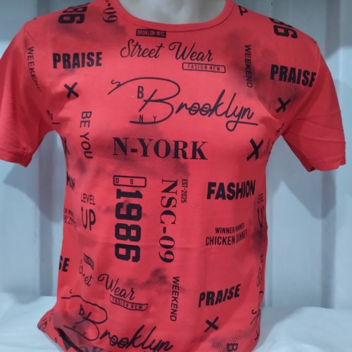 Футболка Panda (M-2XL) 1762 red (лето) Panda 1762 red