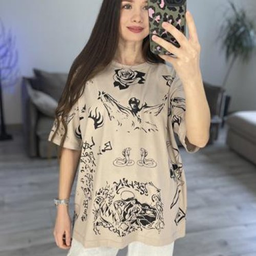Футболка S.Style (one size) 14-0 beige (лето) S.Style 14-0 beige