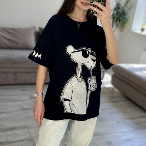 Футболка S.Style (one size) 72-1 black (лето) S.Style 72-1 black