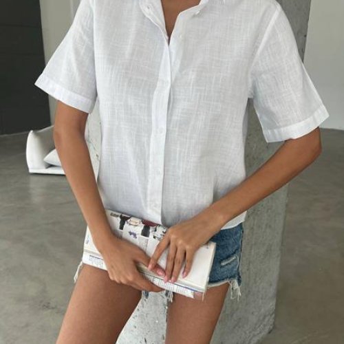 Рубашка New Season (S-L) 8353 white (лето) New Season 8353 white