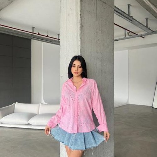 Рубашка New Season (S-L) 8354 pink (деми) New Season 8354 pink
