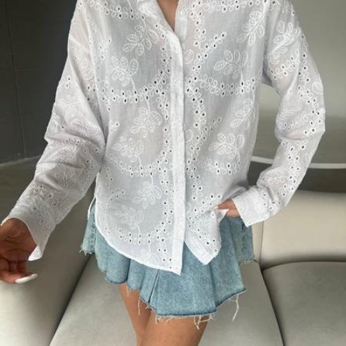 Рубашка New Season (S-L) 8355 white (деми) New Season 8355 white