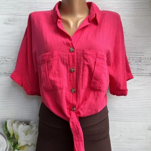 Рубашка New Season (S-L) 8365 crimson (лето) New Season 8365 crimson
