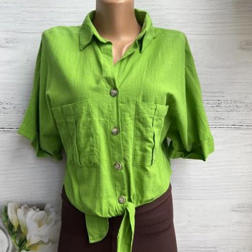 Рубашка New Season (S-L) 8368 green (лето) New Season 8368 green