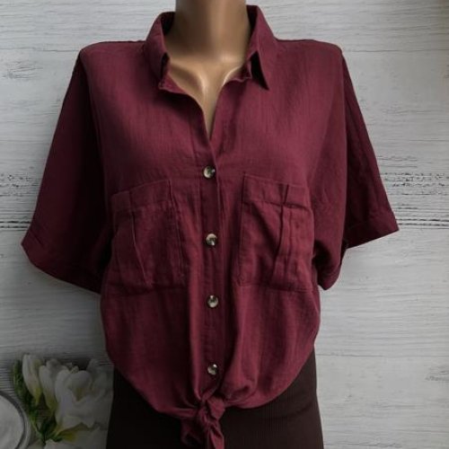 Рубашка New Season (S-L) 8369 wine (лето) New Season 8369 wine