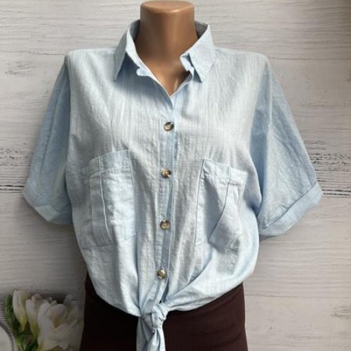 Рубашка New Season (S-L) 8370 l.blue (лето) New Season 8370 l.blue