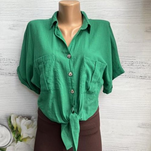 Рубашка New Season (S-L) 8371 green (лето) New Season 8371 green