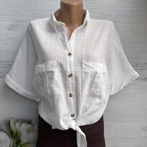 Рубашка New Season (S-L) 8372 white (лето) New Season 8372 white