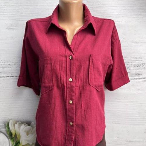 Рубашка New Season (S-L) 8376 wine (лето) New Season 8376 wine
