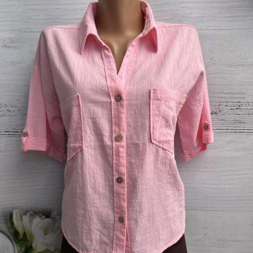Рубашка New Season (S-L) 8377 pink (лето) New Season 8377 pink