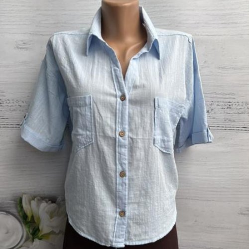 Рубашка New Season (S-L) 8380 l.blue (лето) New Season 8380 l.blue